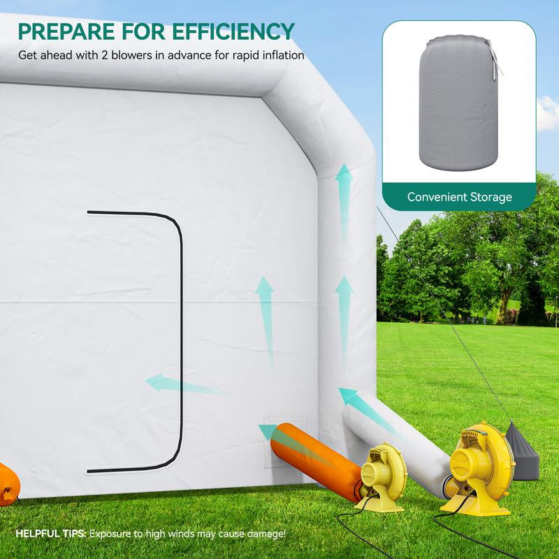 YITAHOME Inflatable Spray Booth Car Paint Tent Filter 6 Sizes with Filters & Blowers