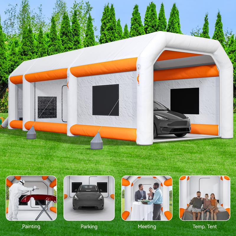 YITAHOME Inflatable Spray Booth Car Paint Tent Filter 6 Sizes with Filters & Blowers